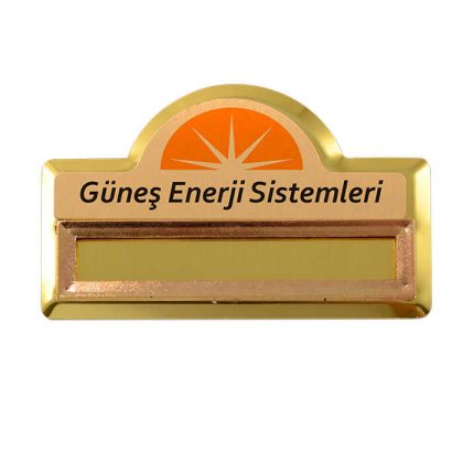 Sublimasyon Yaka İsimliği MCK-01 Altın Kubbe Geçmeli 4,5x7 cm