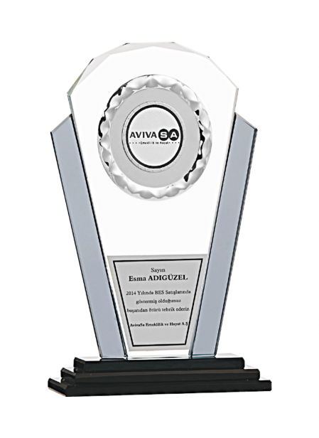 Kristal Plaket 26 cm