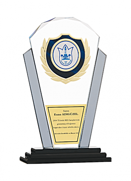 Kristal Plaket 26 cm