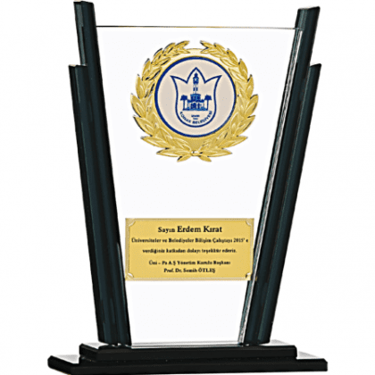 Kristal Plaket 23 cm
