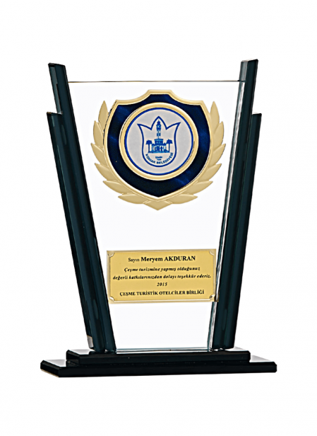 Kristal Plaket 23 cm