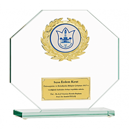 Kristal Plaket 18 cm