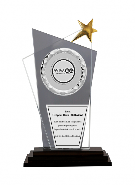 Kristal Plaket 27 cm