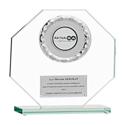 Kristal Plaket 18 cm