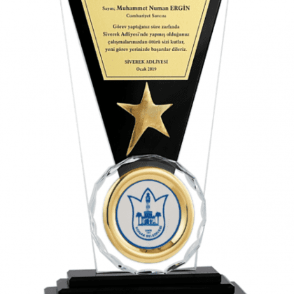 Kristal Plaket 26 cm
