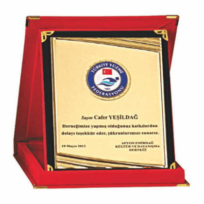 Kadife Kutulu Albüm Plaket 12x16 cm