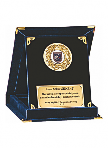Kadife Kutulu Albüm Plaket 9x12 cm
