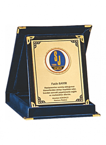 Kadife Kutulu Albüm Plaket 9x12 cm