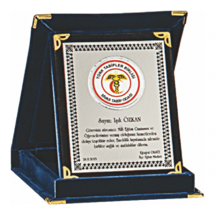 Kadife Kutulu Albüm Plaket 9x12 cm