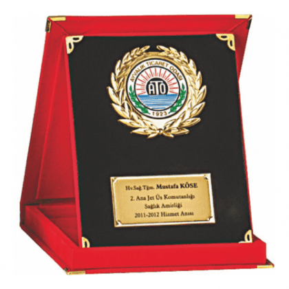 Kadife Kutulu Albüm Plaket 12x16 cm