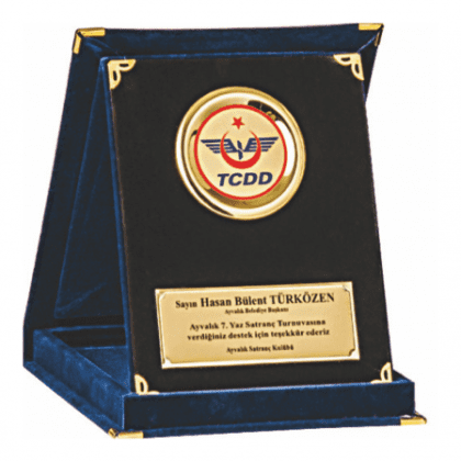 Kadife Kutulu Albüm Plaket 12x16 cm