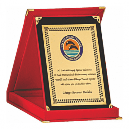 Kadife Kutulu Albüm Plaket 12x16 cm