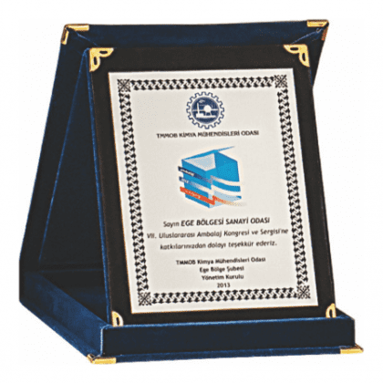 Kadife Kutulu Albüm Plaket 12x16 cm