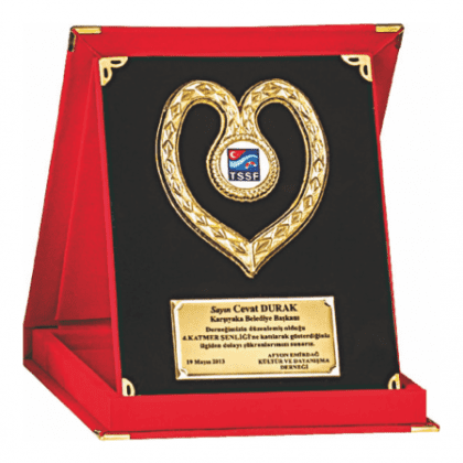Kadife Kutulu Albüm Plaket 12x16 cm