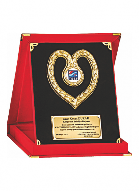 Kadife Kutulu Albüm Plaket 12x16 cm