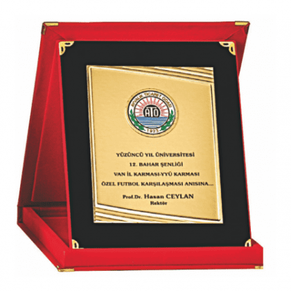 Kadife Kutulu Albüm Plaket 15x20 cm