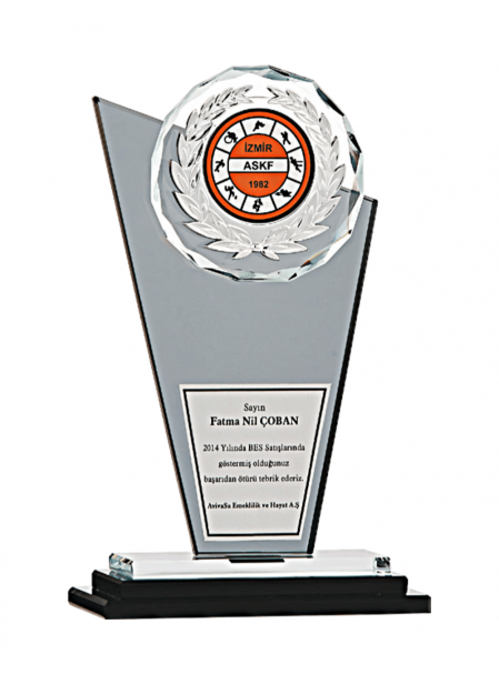 Kristal Plaket 23 cm