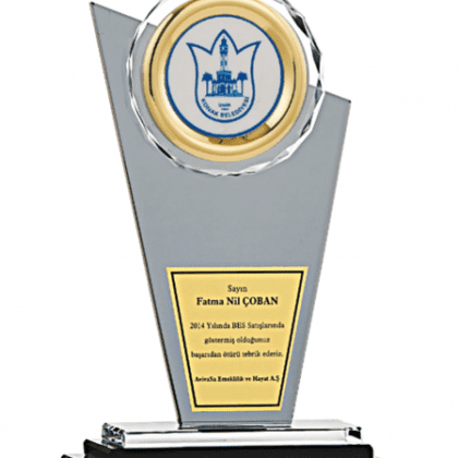 Kristal Plaket 23 cm