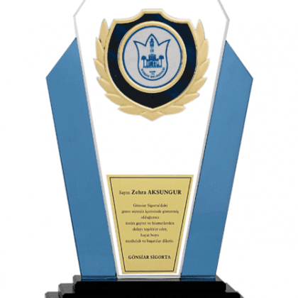 Kristal Plaket 27 cm