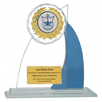 Kristal Plaket 23 cm