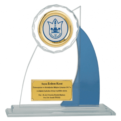 Kristal Plaket 23 cm