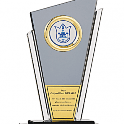 Kristal Plaket 27 cm